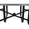 Global Industrial Round Picnic Table, Gray, Expanded Metal, 46 in 277150GY - alternate 4